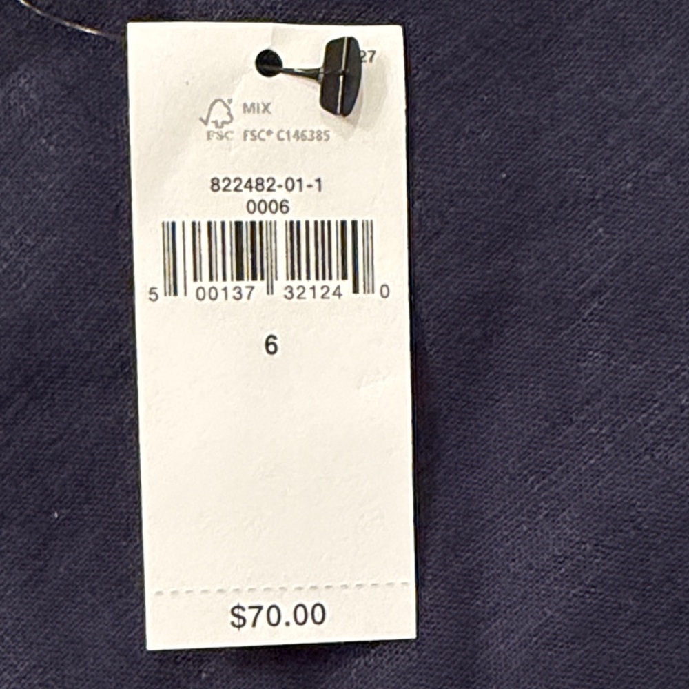 Banana Republic Preppy Navy Linen-Blend Mini Slip Skirt/NWT/6 - Picture 6 of 14